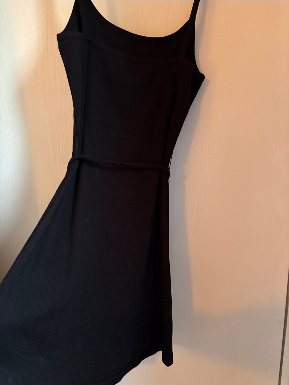 ASOS Black Ribbed Top with Logo Tag - Picture 5 of 7